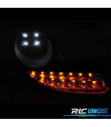 FARI PER PORSCHE BOXSTER 986 CARRERA 911 996 96-04 LUCE DIURNA A LED NERO