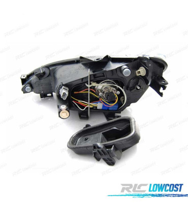 FARI PER PEUGEOT 206 02- LUCE DIURNA OCCHI ANGEL CROMATI