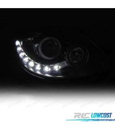 FARI PER RENAULT TWINGO 07-11 LUCE DIURNA LED NERO