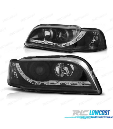 FARI PER VOLVO S40 V40 96-00 LUCE DIURNA LED NERO