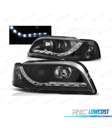 FARI PER VOLVO S40 V40 96-00 LUCE DIURNA LED NERO