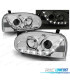 FARI VOLKSWAGEN VW GOLF MK3 91-97 LUCE DIURNA LED FONDO CROMATO