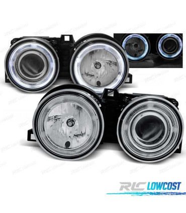 FARI PER BMW E30 82-94 ANGEL EYES CROMATI CCFL