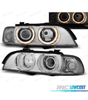 FARI BMW E39 95-03 ANGEL EYES XENON D2S H7 CROMATO