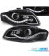 FARI AUDI A4 B7 LUCE DIURNA A LED FONDO NERO 04-07