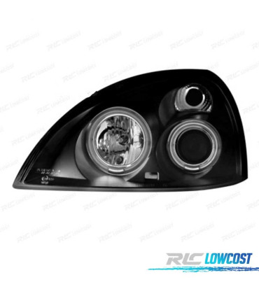 FARI PER RENAULT CLIO 01-05 ANGEL EYES CCFL FONDO NERO