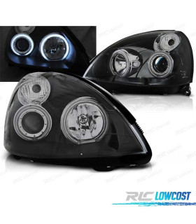FARI PER RENAULT CLIO 01-05 ANGEL EYES CCFL FONDO NERO