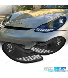 FARI PER PORSCHE BOXSTER 986 CARRERA 911 996 96-04 LUCE DIURNA A LED NERO
