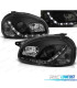 FARI OPEL CORSA B 93-00 LUCE DIURNA A LED FONDO NERO