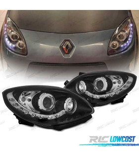 FARI PER RENAULT TWINGO 07-11 LUCE DIURNA LED NERO