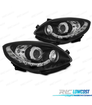 FARI PER RENAULT TWINGO 07-11 LUCE DIURNA LED NERO