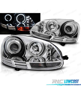 FARI VOLKSWAGEN VW GOLF 5 03-09 ANGEL EYES CCFL CROMATO