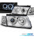FARI PER VOLKSWAGEN VW PASSAT B5 3B 96-00 ANGEL EYES CCFL CROMATO