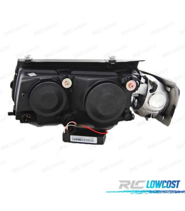 FARI PER VOLKSWAGEN VW PASSAT B5 3B 96-00 ANGEL EYES CCFL CROMATO