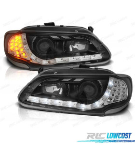 FARI RENAULT MEGANE SCENIC 96-99 LUCE DIURNA A LED FONDO NERO