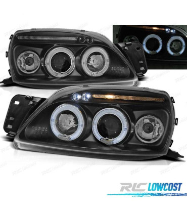 FARI FORD FIESTA 99-02 ANGEL EYES SFONDO NERO
