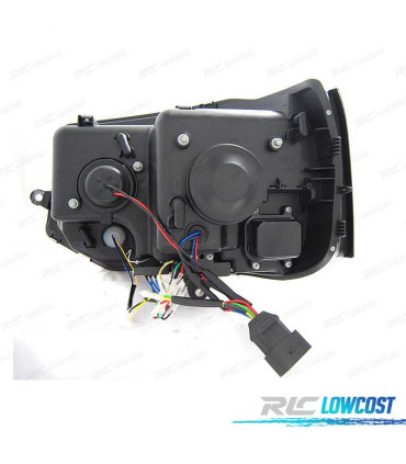 FARI PER VOLKSWAGEN VW T5 MULTIVAN CARAVELLE 10-15 LOOK T6 DRL LED NERO