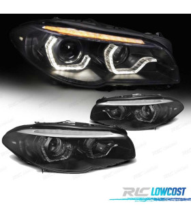 FARI BMW F10 F11 10-13 XENON AFS ANGEL EYES 3D LED DRL DINAMICI NERI