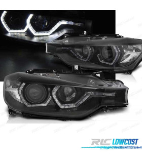 FARI BMW F30 F31 11-15 XENON ANGEL EYES DRL LED NERO