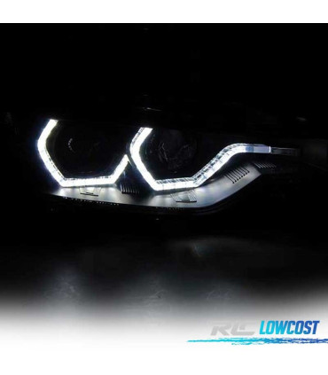 FARI BMW F30 F31 11-15 XENON ANGEL EYES DRL LED NERO