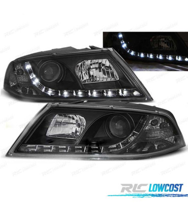 FARI SKODA OCTAVIA 2 04-08 XENON LUCE DIURNA LED NERO