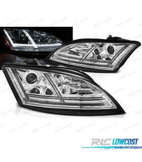 FARI PER AUDI TT 8J 06-10 XENON LUCE DIURNA LED DINAMICI AFS CROMATI