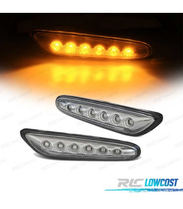 FRECCIE LATERALI A LED CROMATE PER BMW E46 01-05