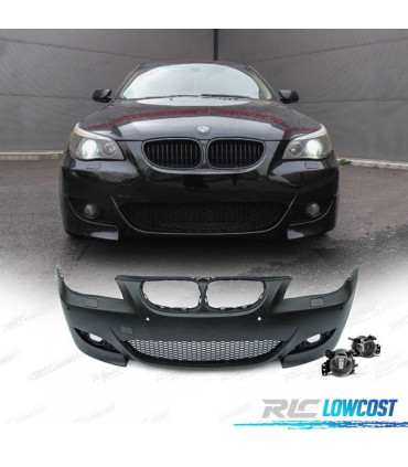 PARAURTI ANTERIORE BMW SERIE 5 E60 E61 03-07 LOOK M5 PDC NEBBIE