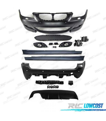 KIT CARROZZERIA BMW E61 TOURING 03-07 LOOK M5 PDC LAVAFARI + FENDINEBBIA