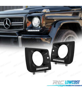 KIT LUCE DIURNA MERCEDES W461 W463 01-12 ANTERIORE DRL LED NERO