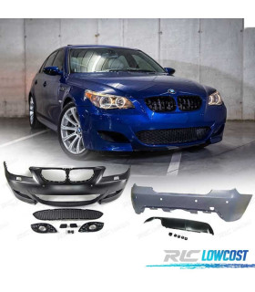 KIT CARROZZERIA BMW E60 03-07 PARAURTI ANTERIORE + POSTERIORE SRA PDC E PDC LOOK M5