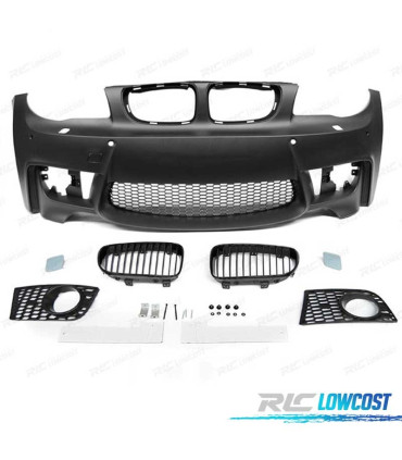 PARAURTI ANTERIORE BMW E81 E82 E87 E88 04-13 LOOK 1M PDC + GRIGLIE
