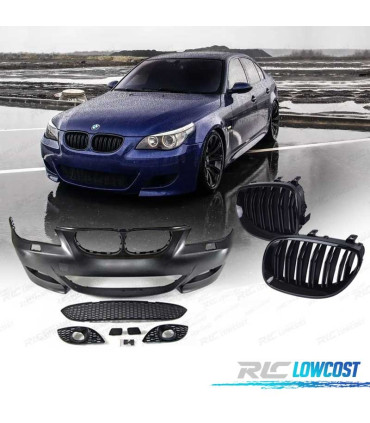 PARAURTI GRIGLIE PER BMW E60 03-07 ASPECTO M5 CON LAVAFARI