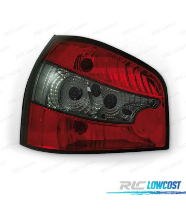 FANALI AUDI A3 8L 96-00 HATCHBACK ROSSO AFFUMICATO LEX