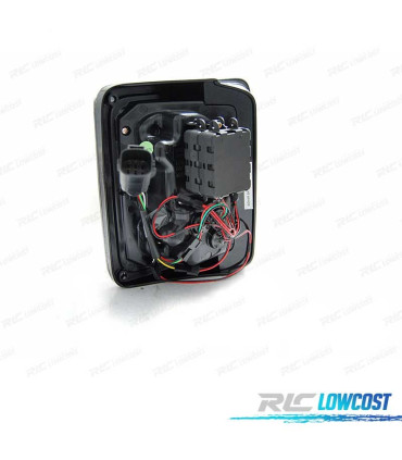 FANALI PER JEEP WRANGLER JK 07-18 LED BAR FUMÈ NERO