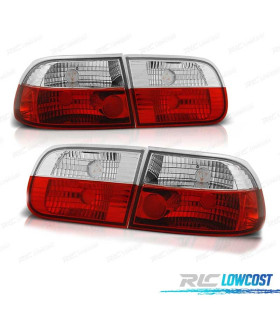 FANALI HONDA CIVIC 91-95 3D ROSSO BIANCO LEX