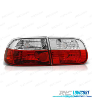 FANALI HONDA CIVIC 91-95 3D ROSSO BIANCO LEX