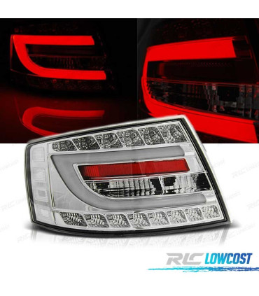 FANALI AUDI A6 C6 SEDAN 04-08 CROMATI LED 7PIN