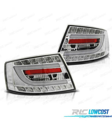 FANALI AUDI A6 C6 SEDAN 04-08 CROMATI LED 7PIN