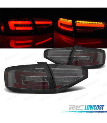 FANALI PER AUDI A4 B8 12-15 SEDAN A LED DINAMICI FUMÉ PER HALOGENO