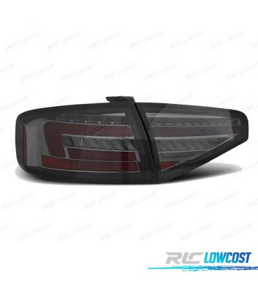 FANALI PER AUDI A4 B8 12-15 SEDAN A LED DINAMICI FUMÉ PER HALOGENO