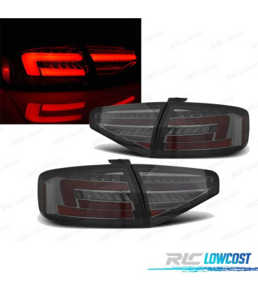 FANALI PER AUDI A4 B8 12-15 SEDAN LED DINAMICI FUMÉ A LED