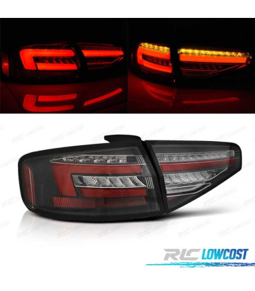 FANALI AUDI A4 B8 12-15 SEDAN A LED DINAMICI NERI PER HALOGENO