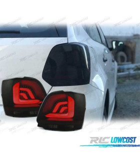 FANALI VOLKSWAGEN VW POLO 6R 6C 09-17 A LED DINAMICI NERI FUMÉ