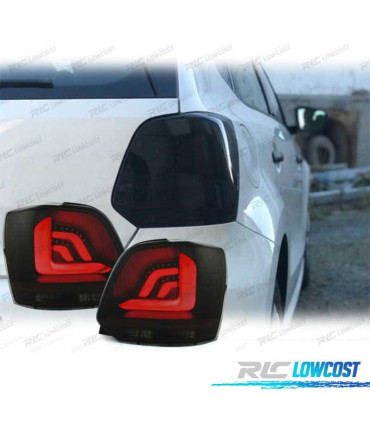 FANALI VOLKSWAGEN VW POLO 6R 6C 09-17 A LED DINAMICI NERI FUMÉ