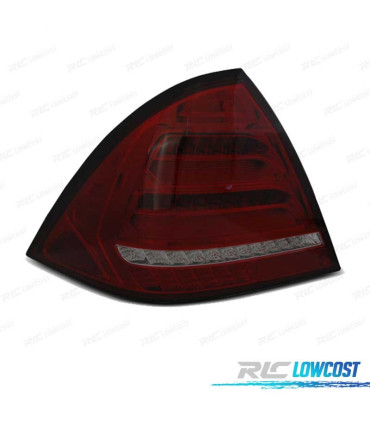 FANALI MERCEDES CLASSE C W203 SEDAN 00-04 A LED DINAMICI ROSSI FUMÉ