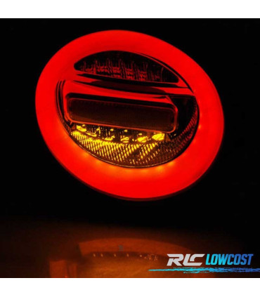 FANALI VOLKSWAGEN VW NEW BEETLE 98-05 HATCHBACK LED DINAMICI ROSSI FUMÉ