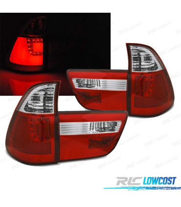 FANALI BMW X5 E53 99-03 LED ROSSO BIANCO