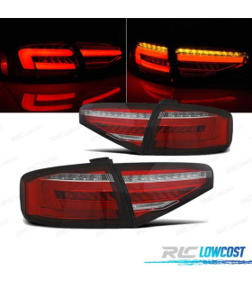 FANALI AUDI A4 B8 12-15 SEDAN LED ROSSO BIANCO PER HALOGENO