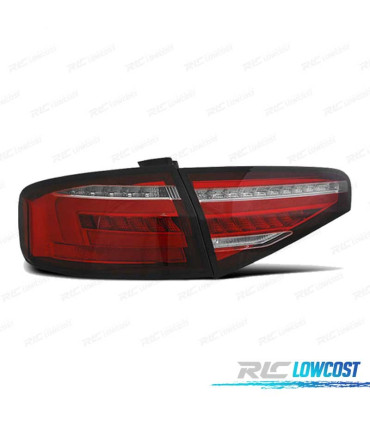 FANALI AUDI A4 B8 12-15 SEDAN LED ROSSO BIANCO PER HALOGENO